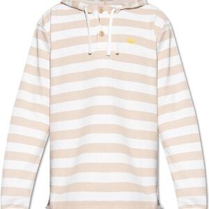 Adidas Striped Beige and White Men's Shirt